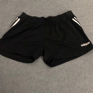 Black adidas track shorts